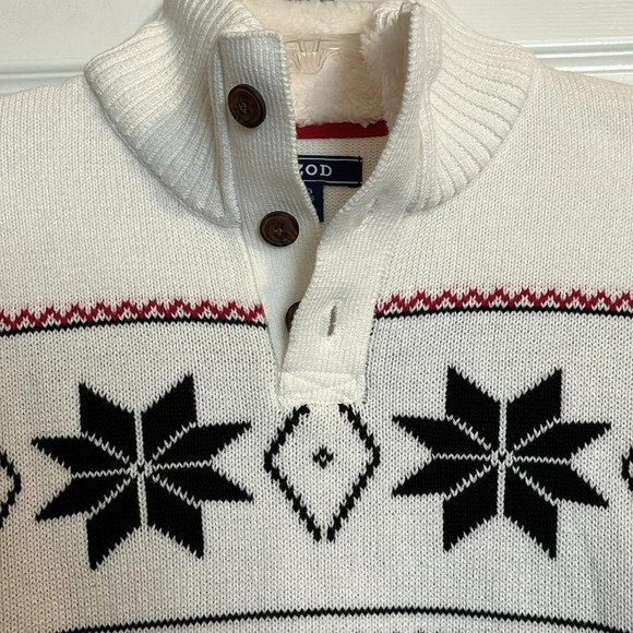 Izod NWT women’s ivory knit sweater with button collar size large - Picture 4 of 8